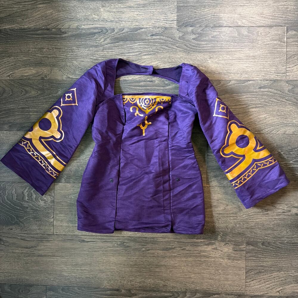 Handmade Purple Gold Fantasy Cosplay Tunic Coat Custom Mage Sorcerer Costume